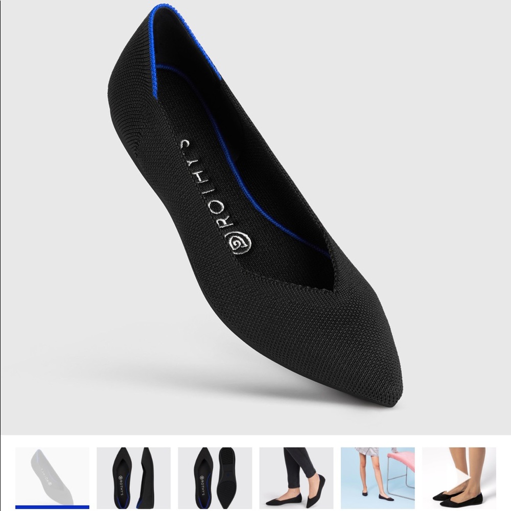 Rothy’s The Point size 8 in Black Solid